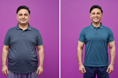 Negative scannen dokumentiert Fitnessverlauf Mann
