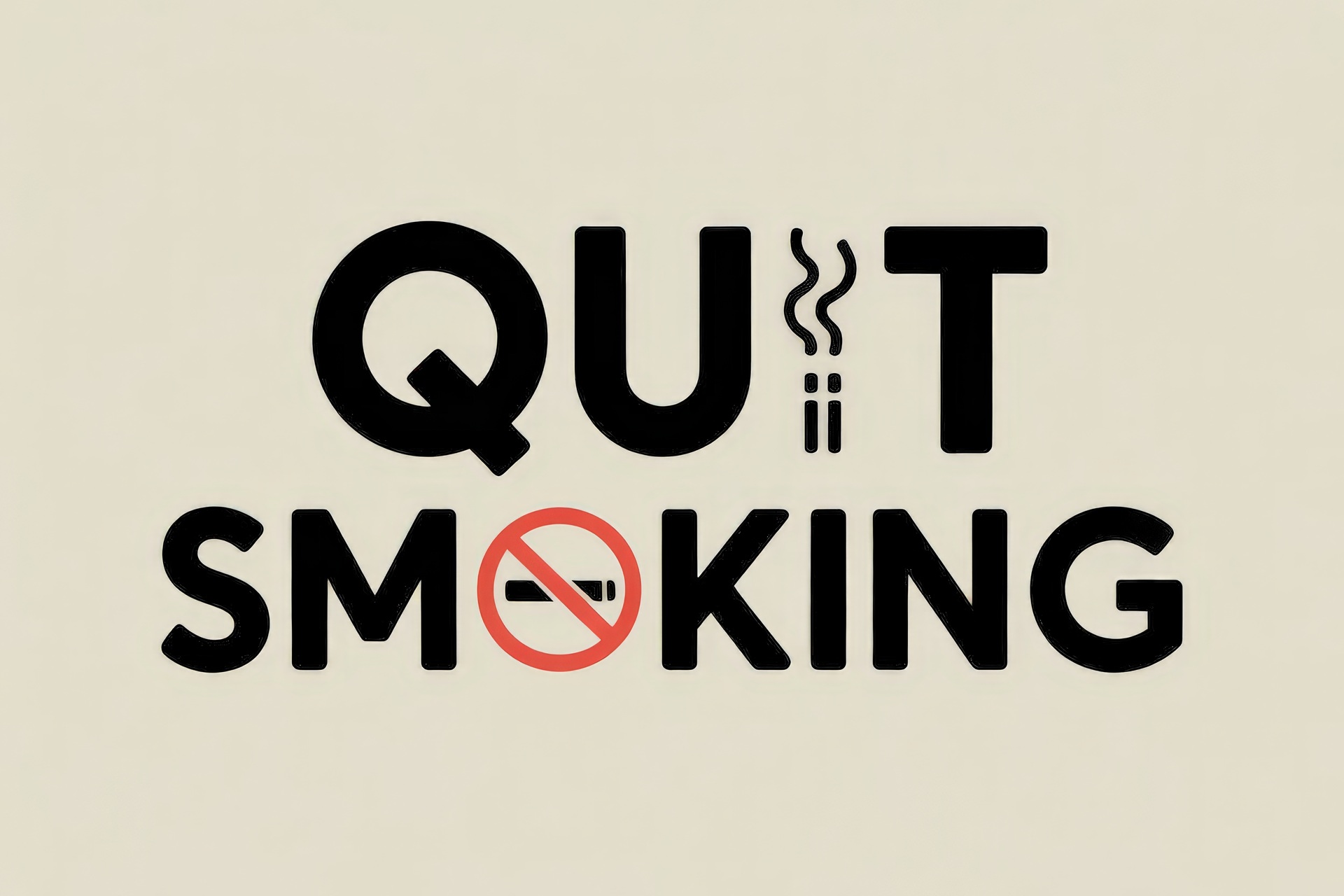 Quit Smoking Schriftzug mit Symbolbild | Elfliq Liquid